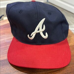 Atlanta Braves Navy and Red Cap